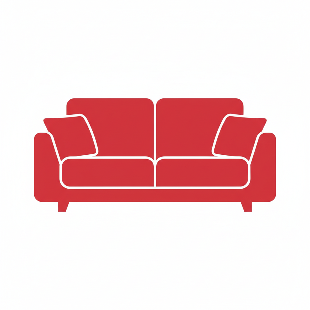 Ícone de móveis para sala de estar - sofá e decoração - Tudo de Móveis