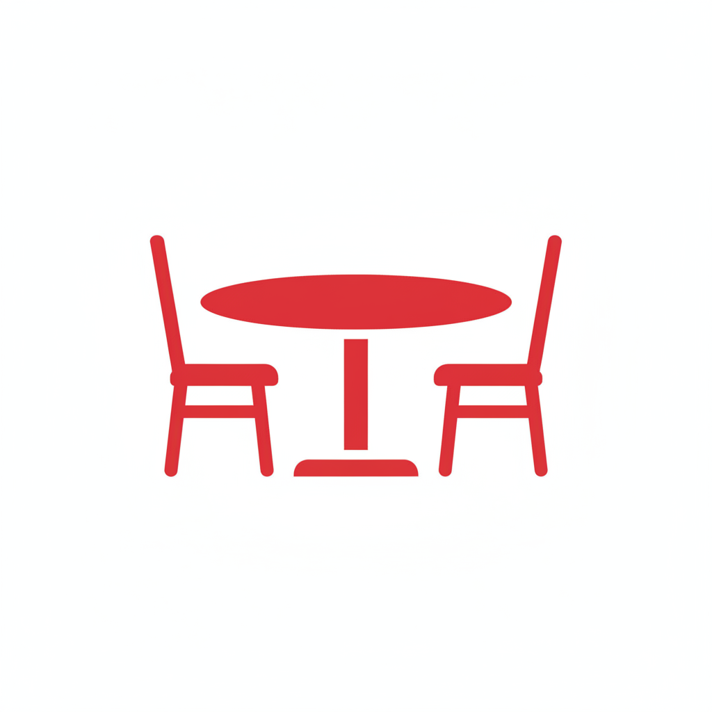 Ícone de móveis para sala de jantar - mesa e cadeiras - Tudo de Móveis