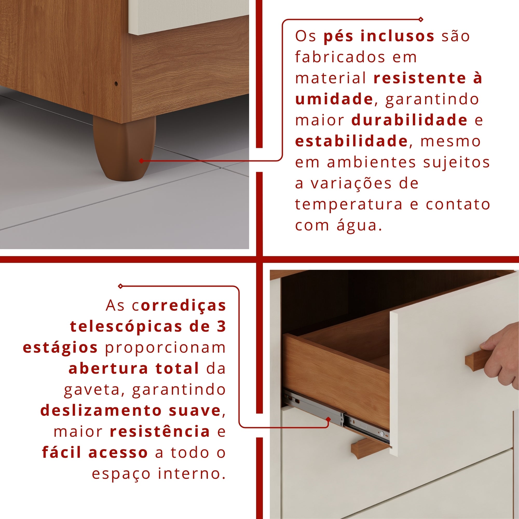 Cômoda 2 Portas 4 Gavetas Madri Com Sapateira