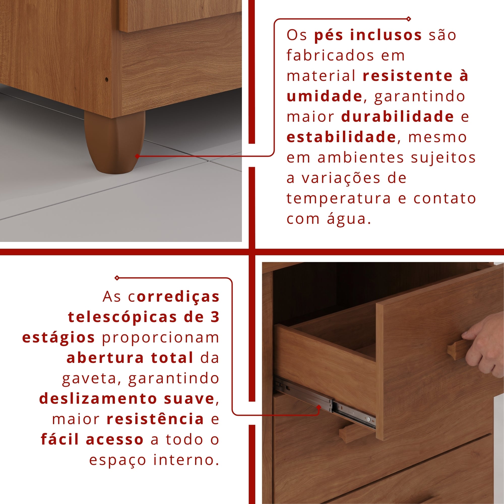 Cômoda 2 Portas 4 Gavetas Madri Com Sapateira