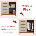 Cômoda 2 Portas 4 Gavetas Madri Com Sapateira