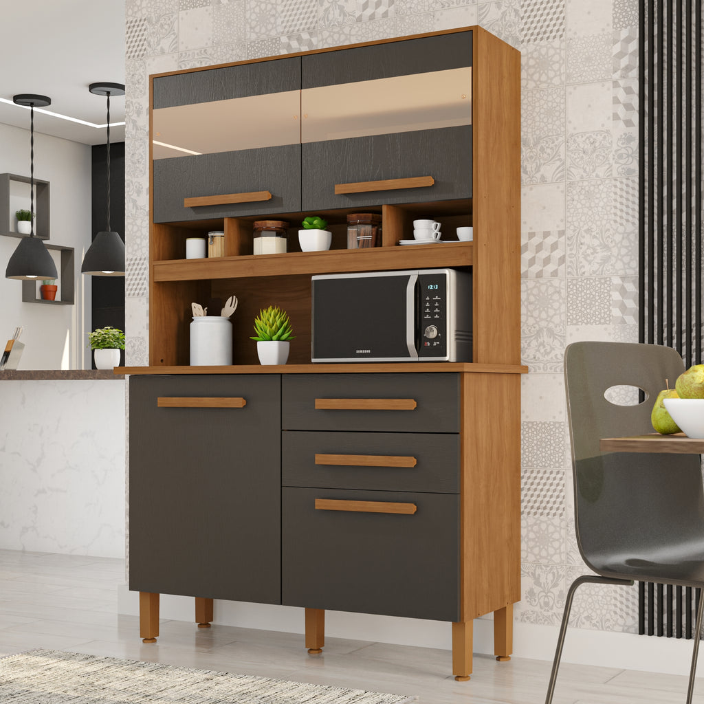 Cozinha Sara 4 Portas e 2 Gavetas Com Espelhos