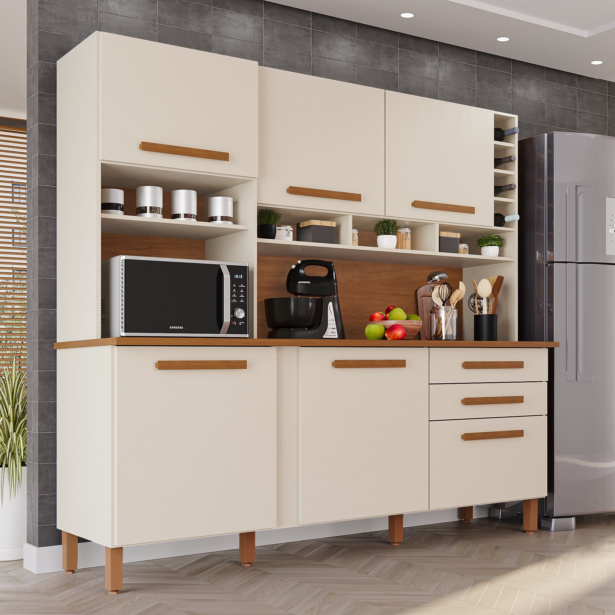Cozinha Amanda 6 Portas e 2 Gavetas