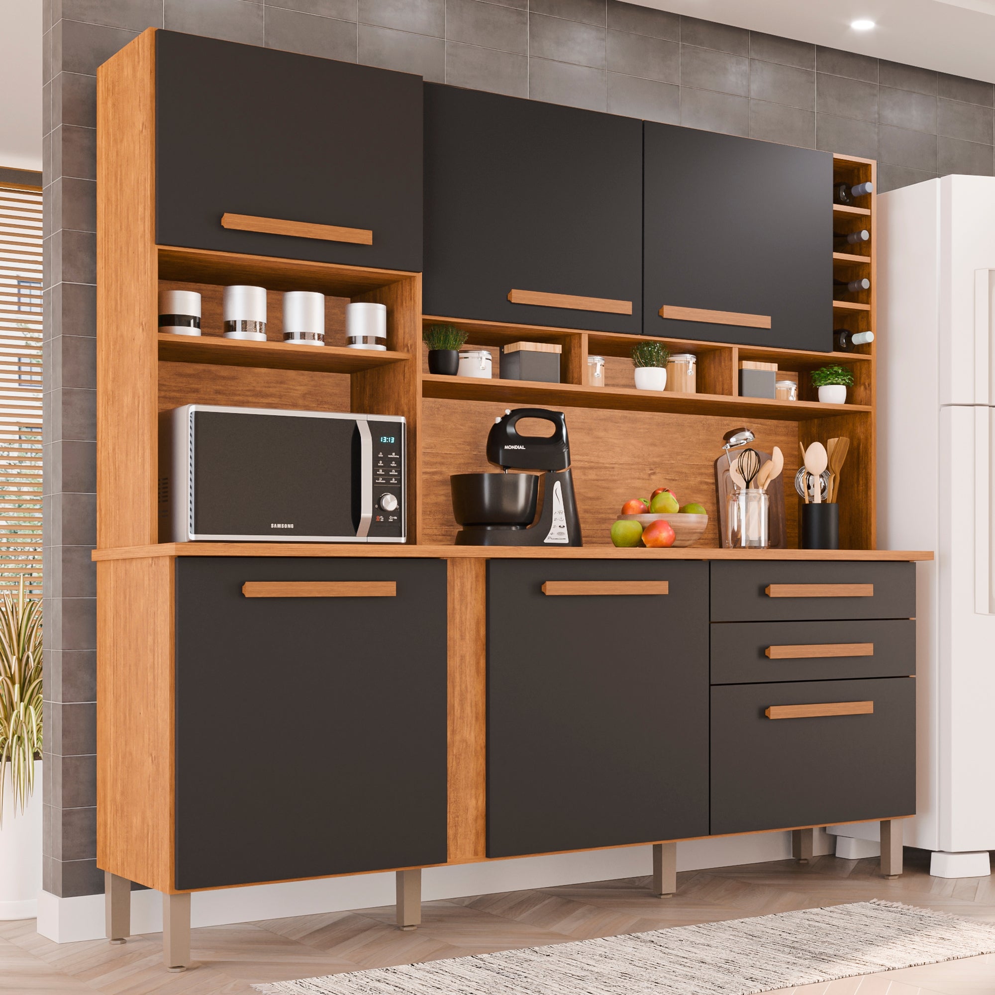 Cozinha Amanda 6 Portas e 2 Gavetas