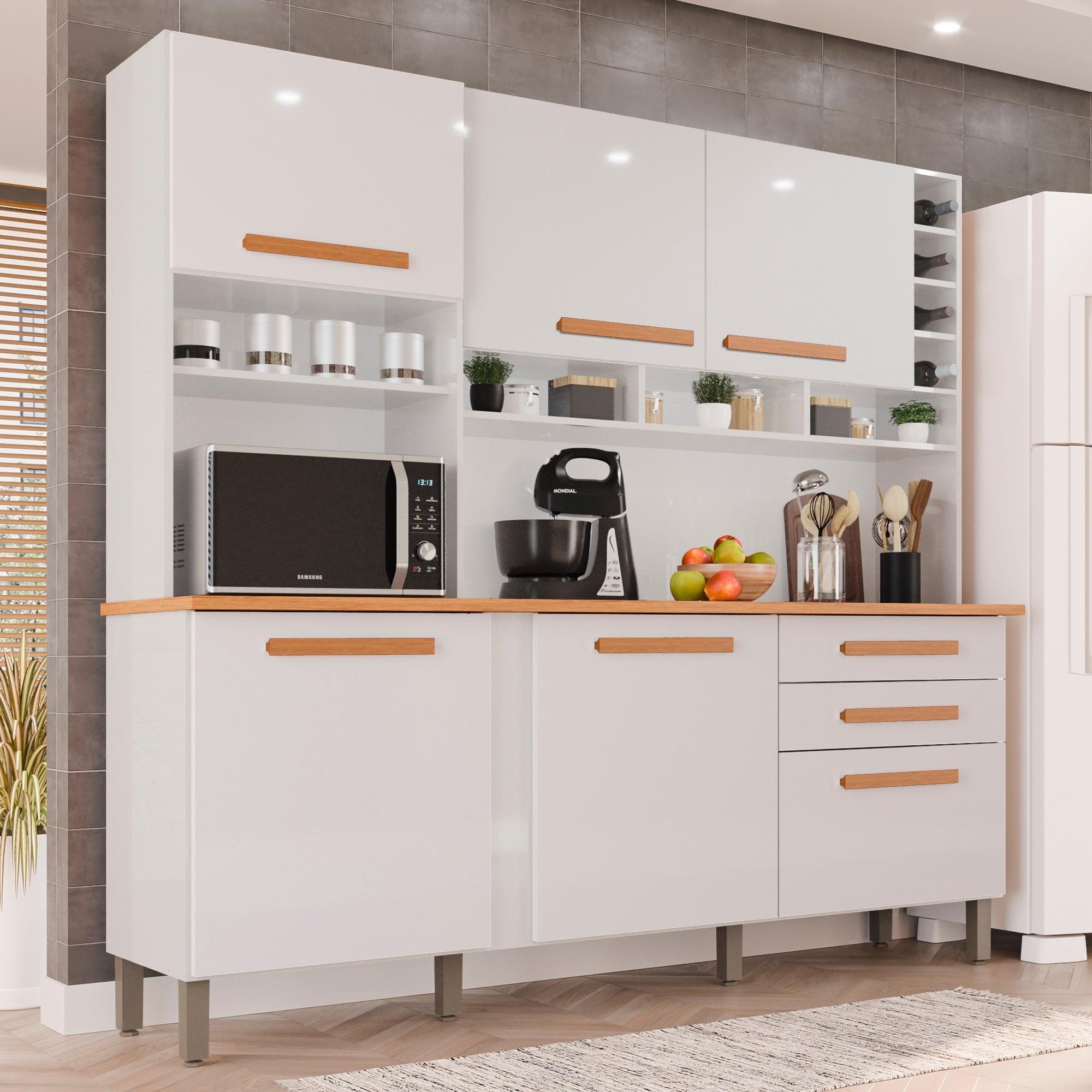 Cozinha Amanda 6 Portas e 2 Gavetas