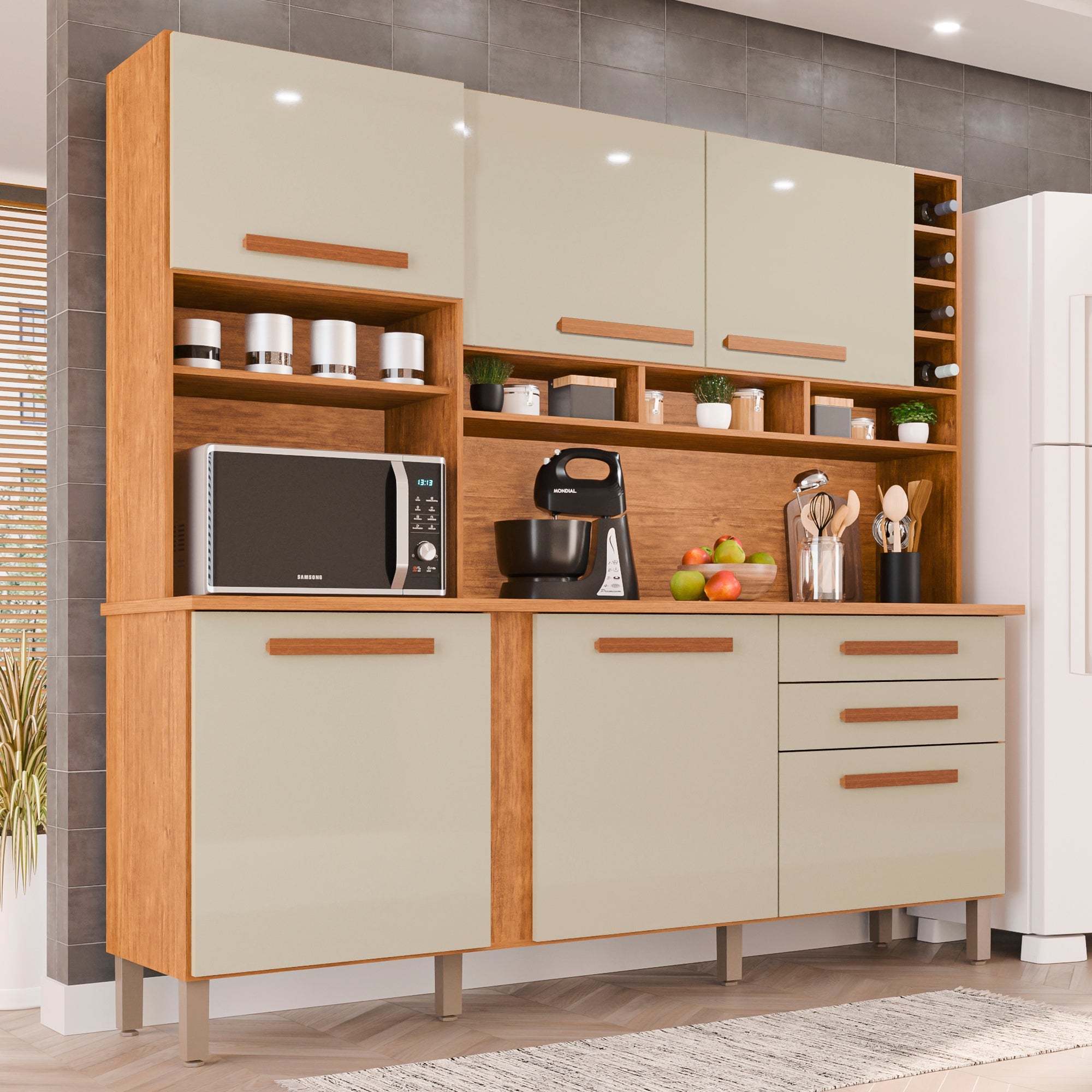 Cozinha Amanda 6 Portas e 2 Gavetas