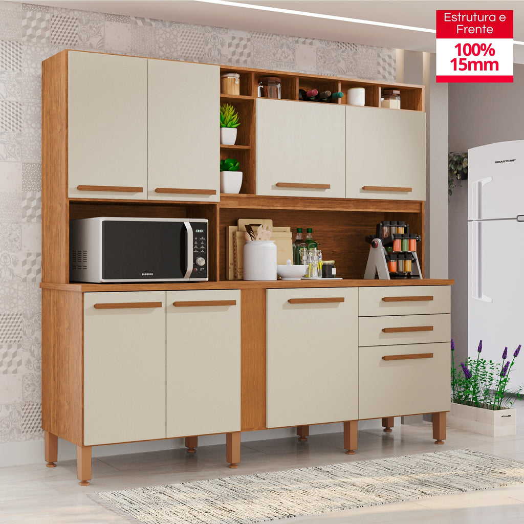 Cozinha Aurora 8 Portas e 2 Gavetas