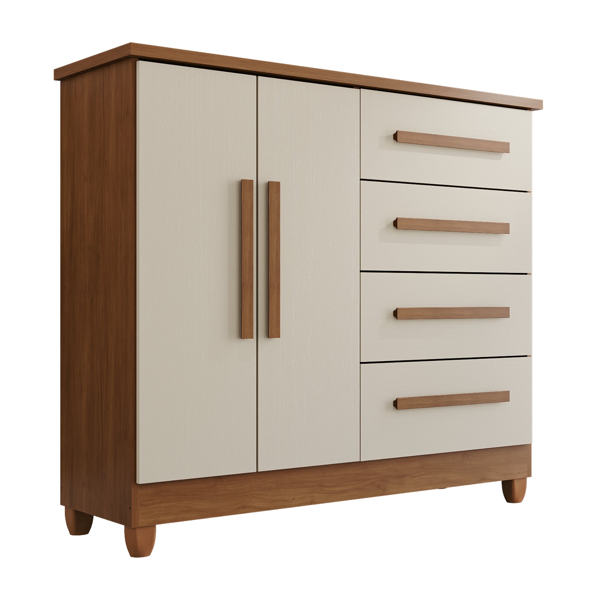 Cômoda 2 Portas 4 Gavetas Madri Com Sapateira