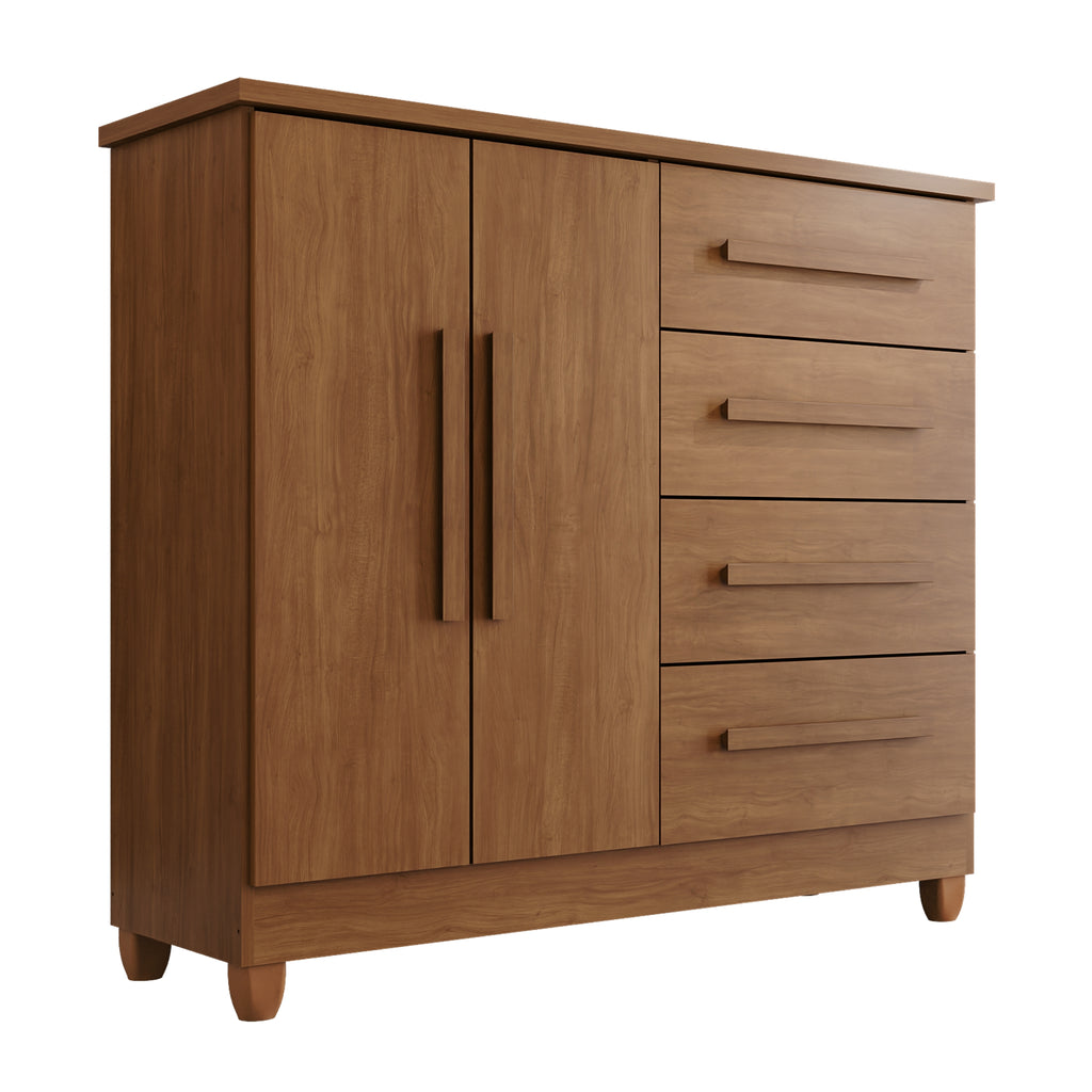 Cômoda 2 Portas 4 Gavetas Madri Com Sapateira