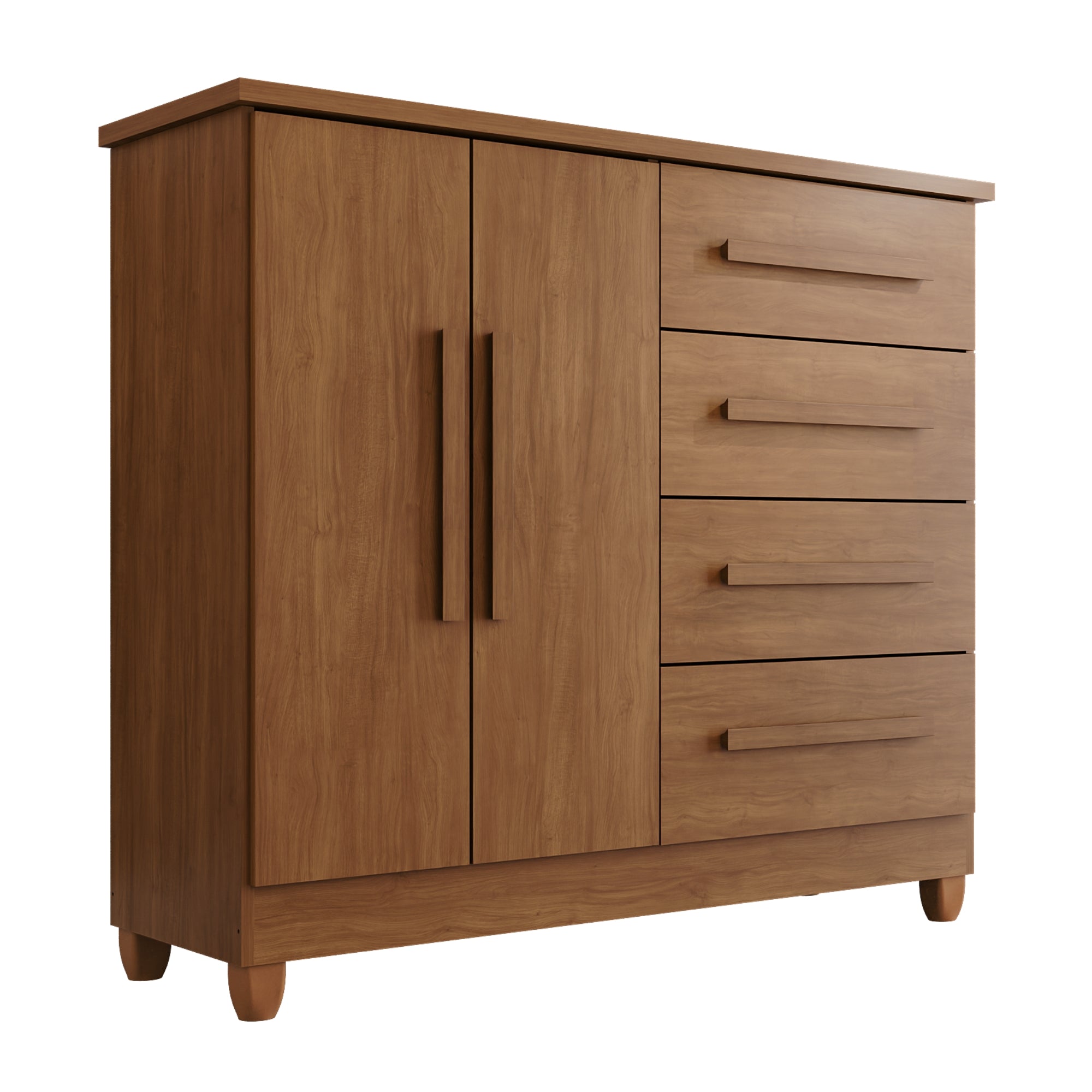 Cômoda 2 Portas 4 Gavetas Madri Com Sapateira