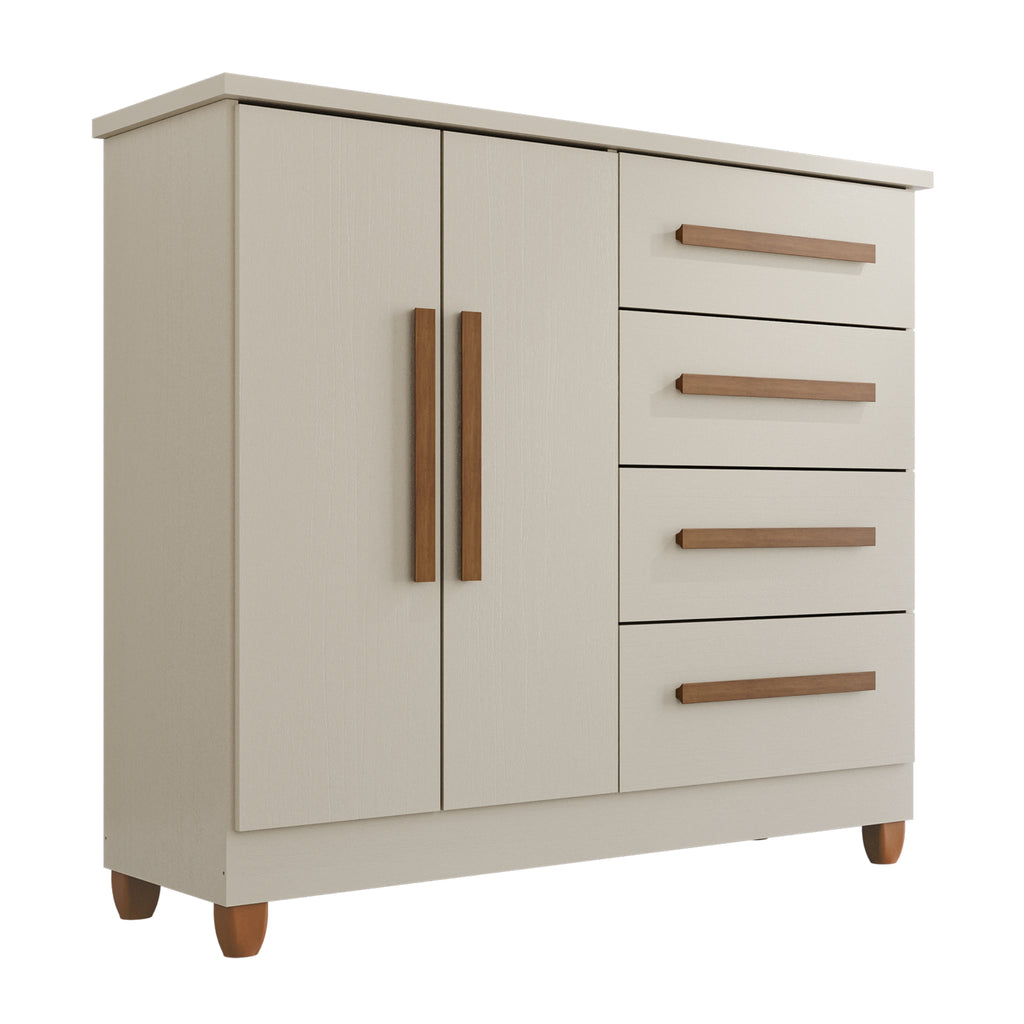 Cômoda 2 Portas 4 Gavetas Madri Com Sapateira