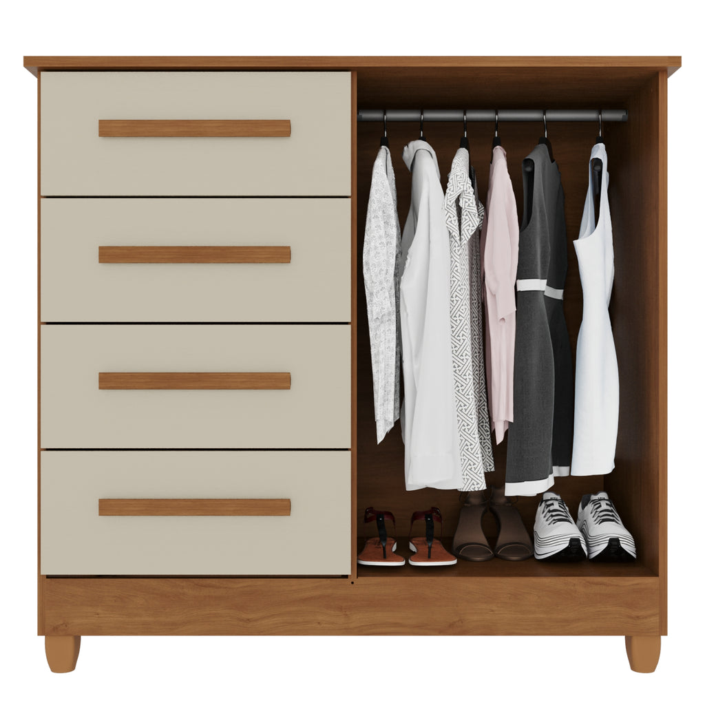 Cômoda 2 Portas 4 Gavetas Madri Com Sapateira