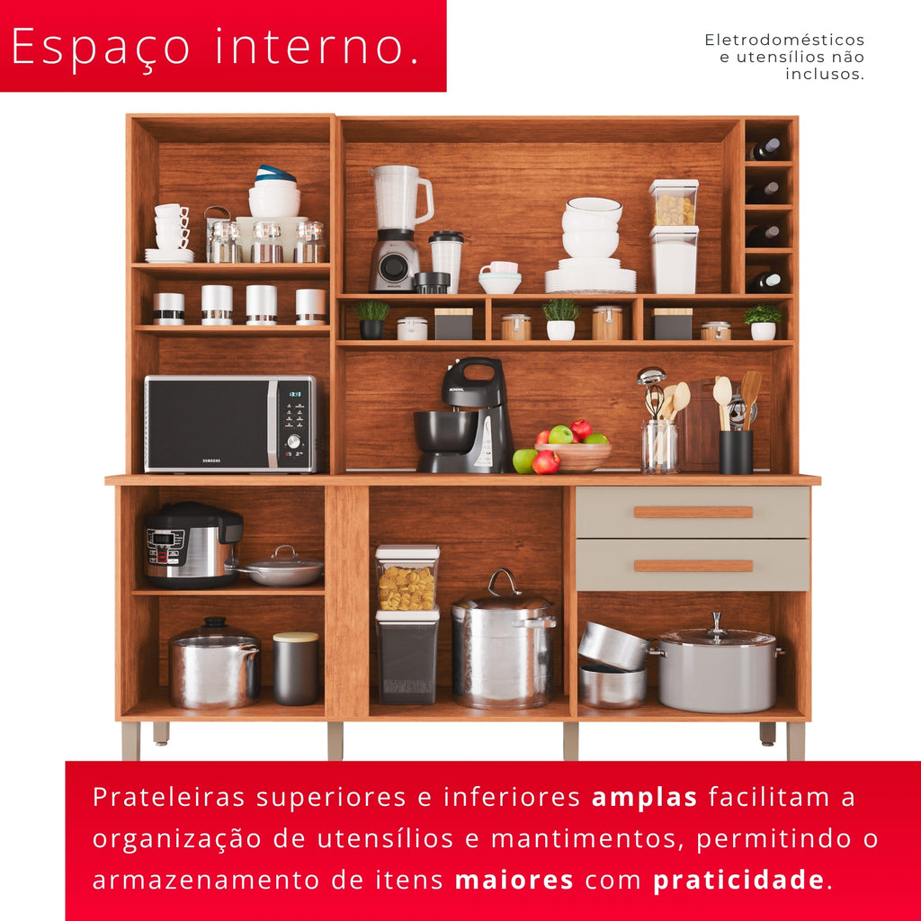 Cozinha Amanda 6 Portas e 2 Gavetas