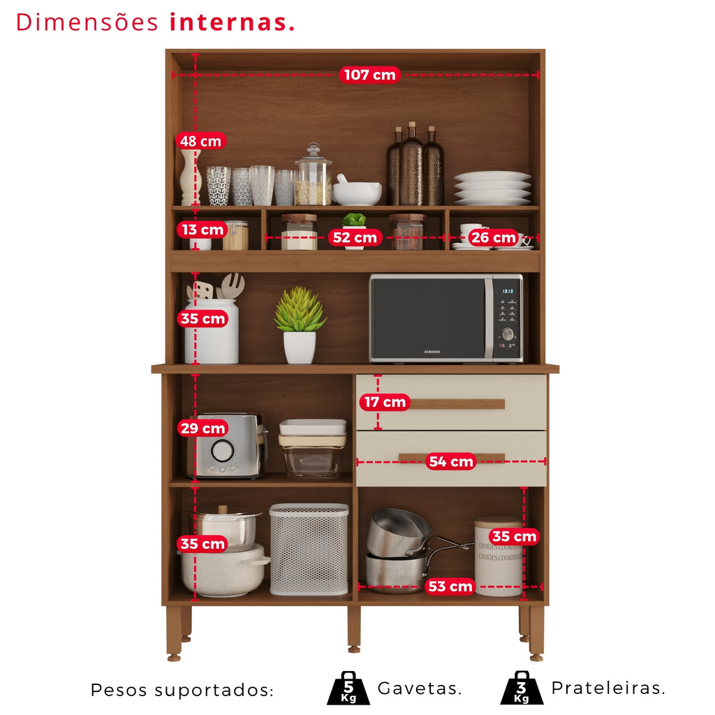 Cozinha Sara 4 Portas e 2 Gavetas