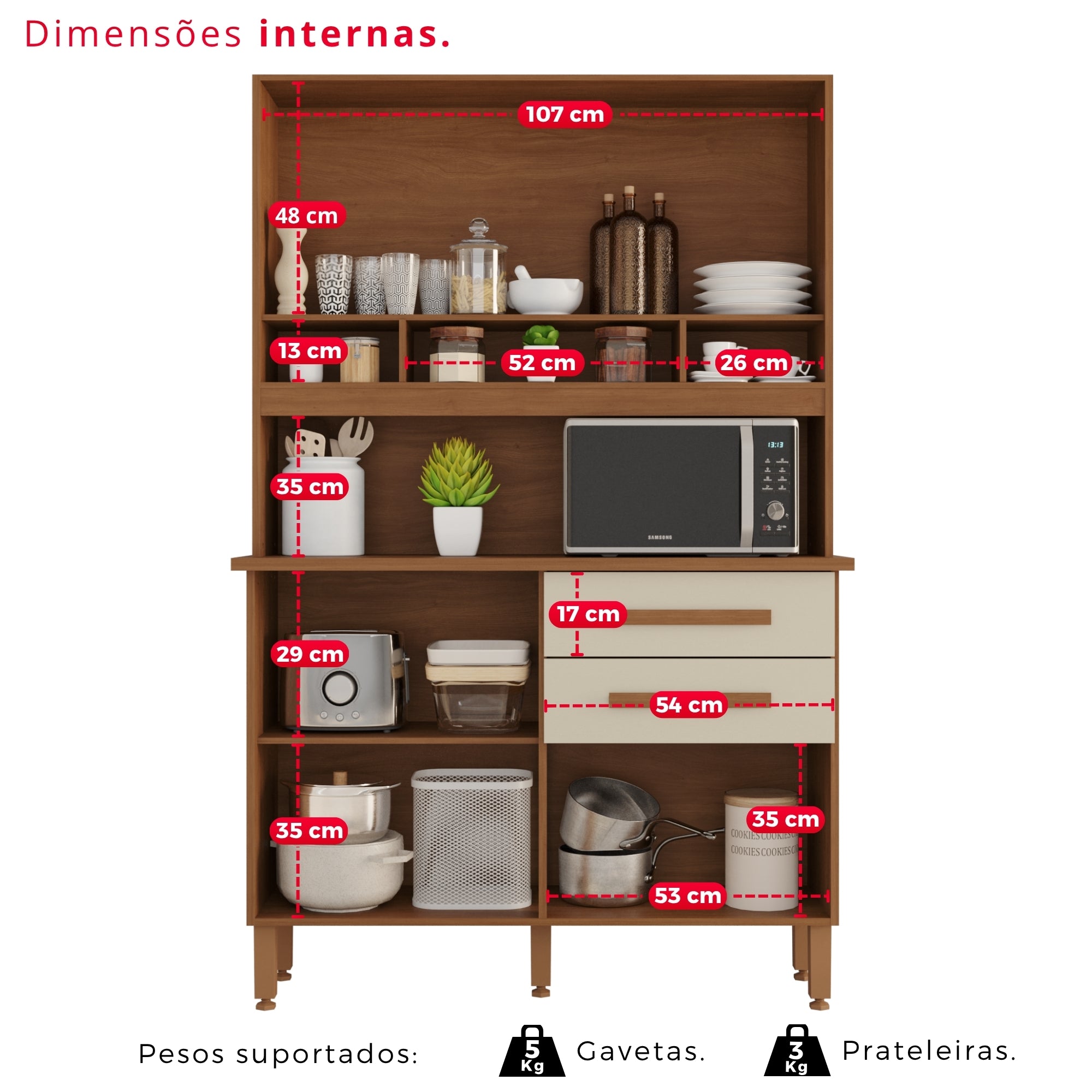 Cozinha Sara 4 Portas e 2 Gavetas