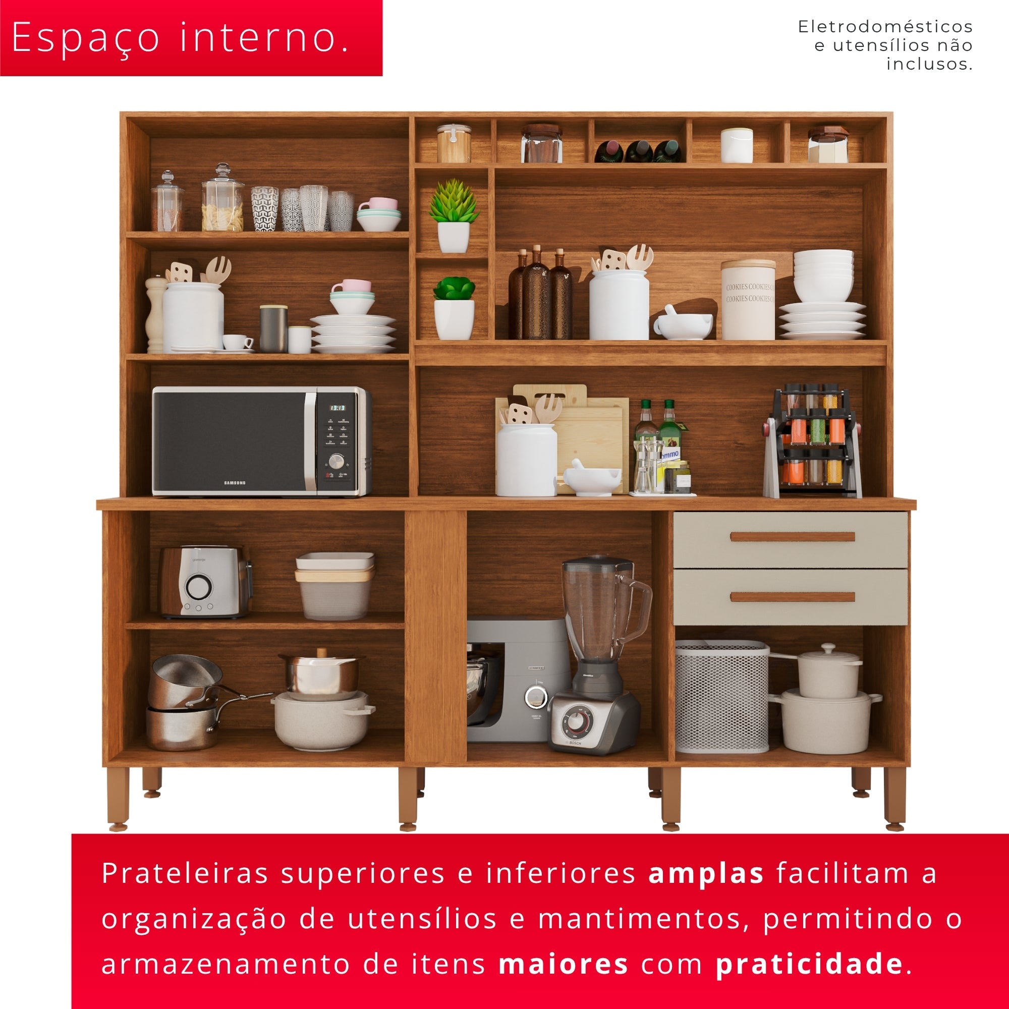 Cozinha Aurora 8 Portas e 2 Gavetas