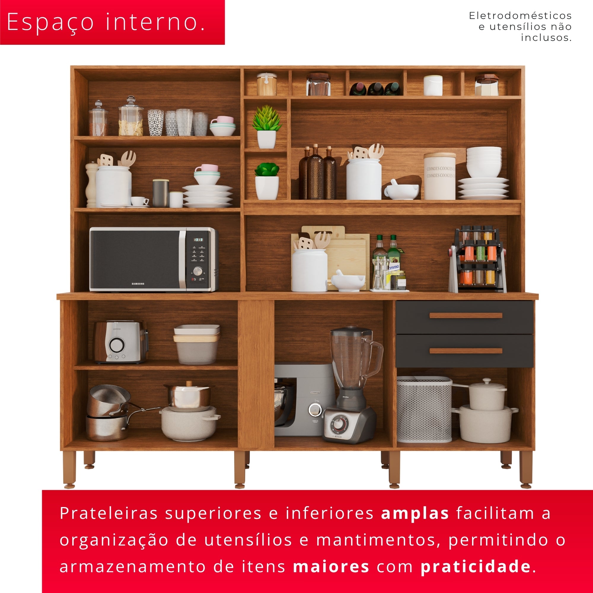 Cozinha Aurora 8 Portas e 2 Gavetas