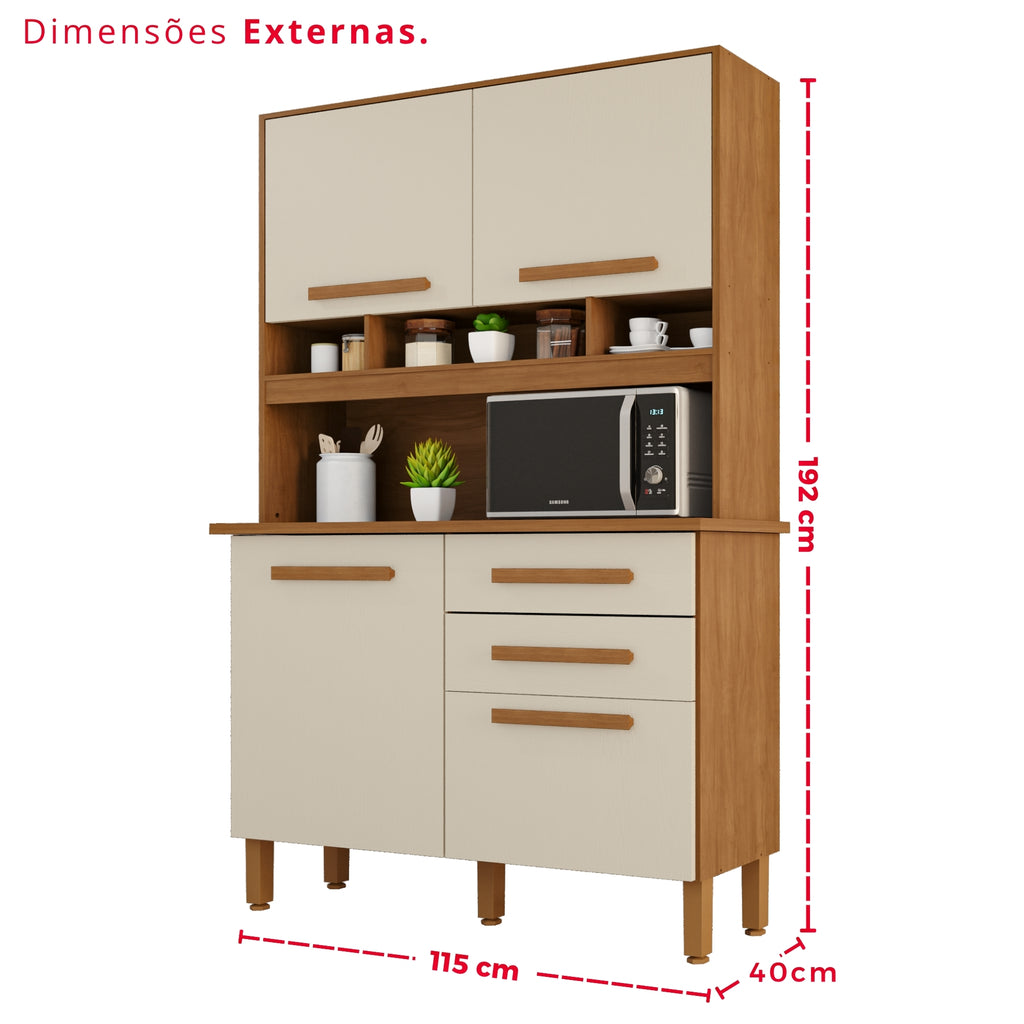 Cozinha Sara 4 Portas e 2 Gavetas