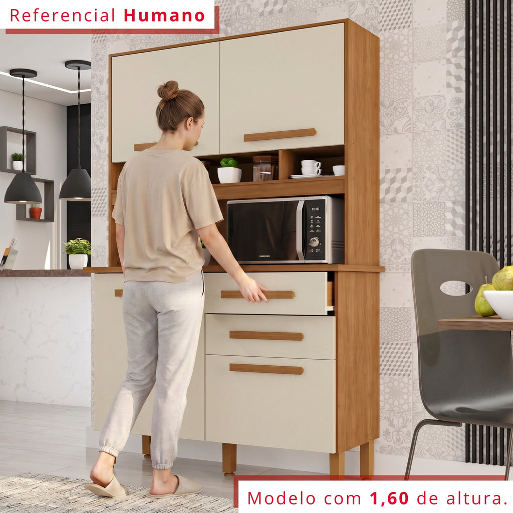 Cozinha Sara 4 Portas e 2 Gavetas
