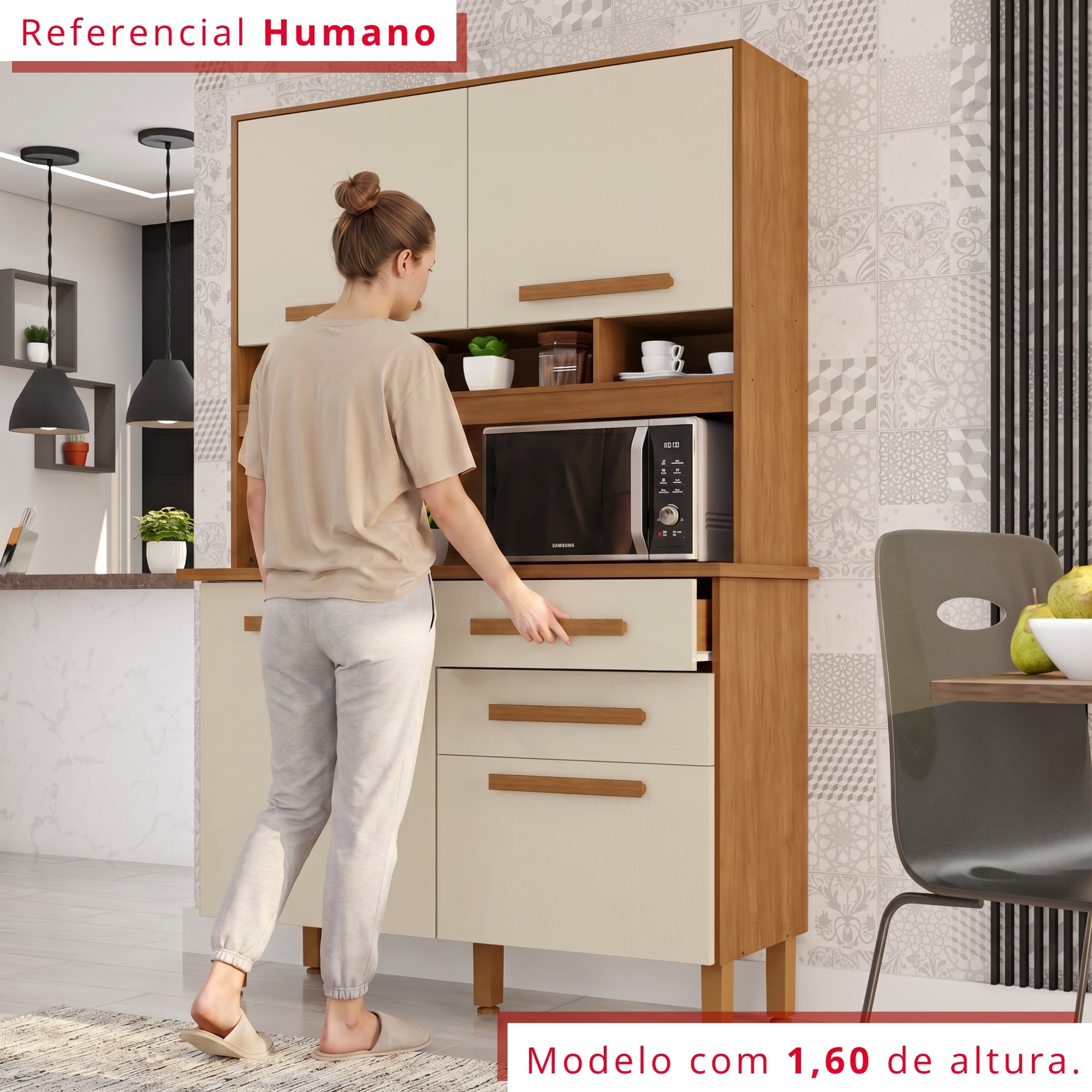 Cozinha Sara 4 Portas e 2 Gavetas