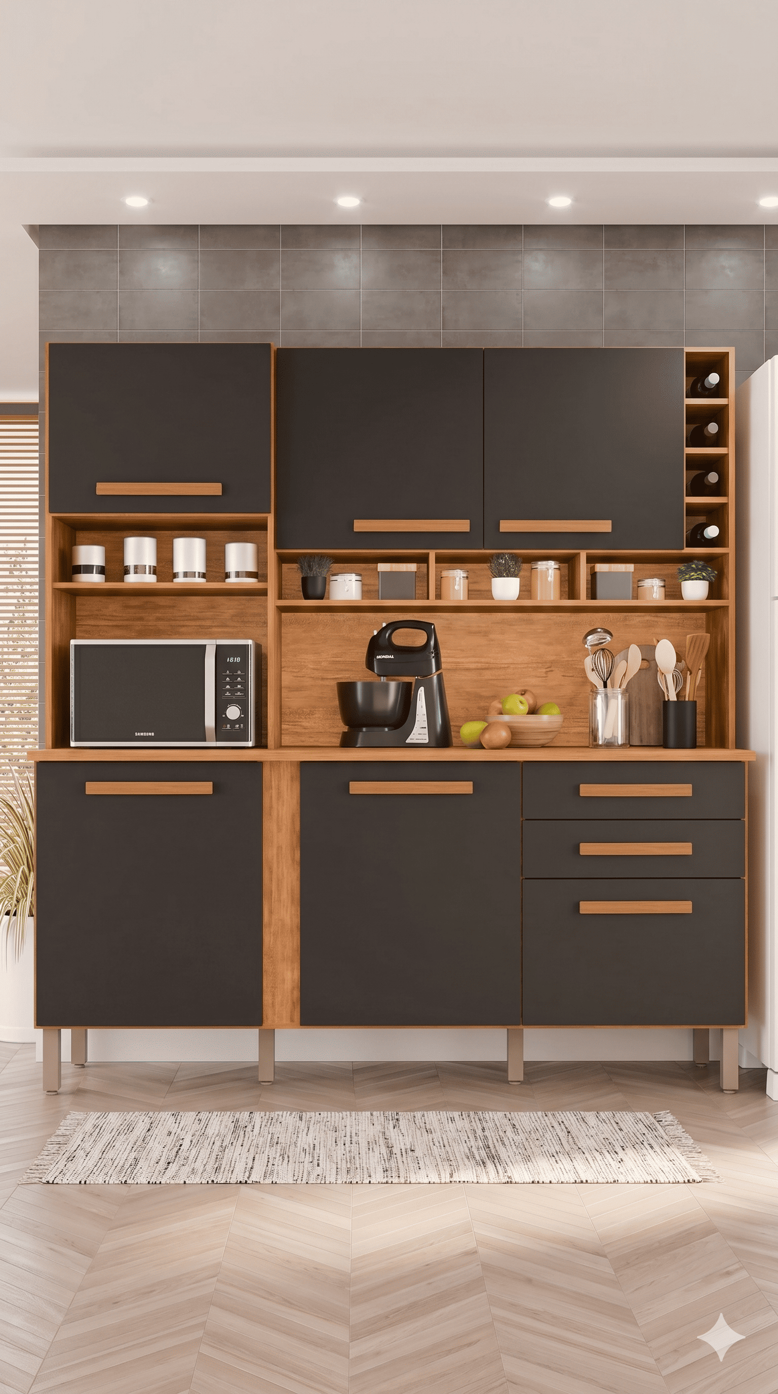 Cozinha Amanda 6 Portas e 2 Gavetas
