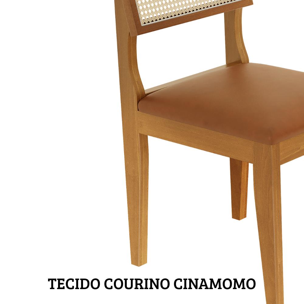Mesa de Jantar Lyz 160x80 MDF e  6  Cadeiras Turmalina