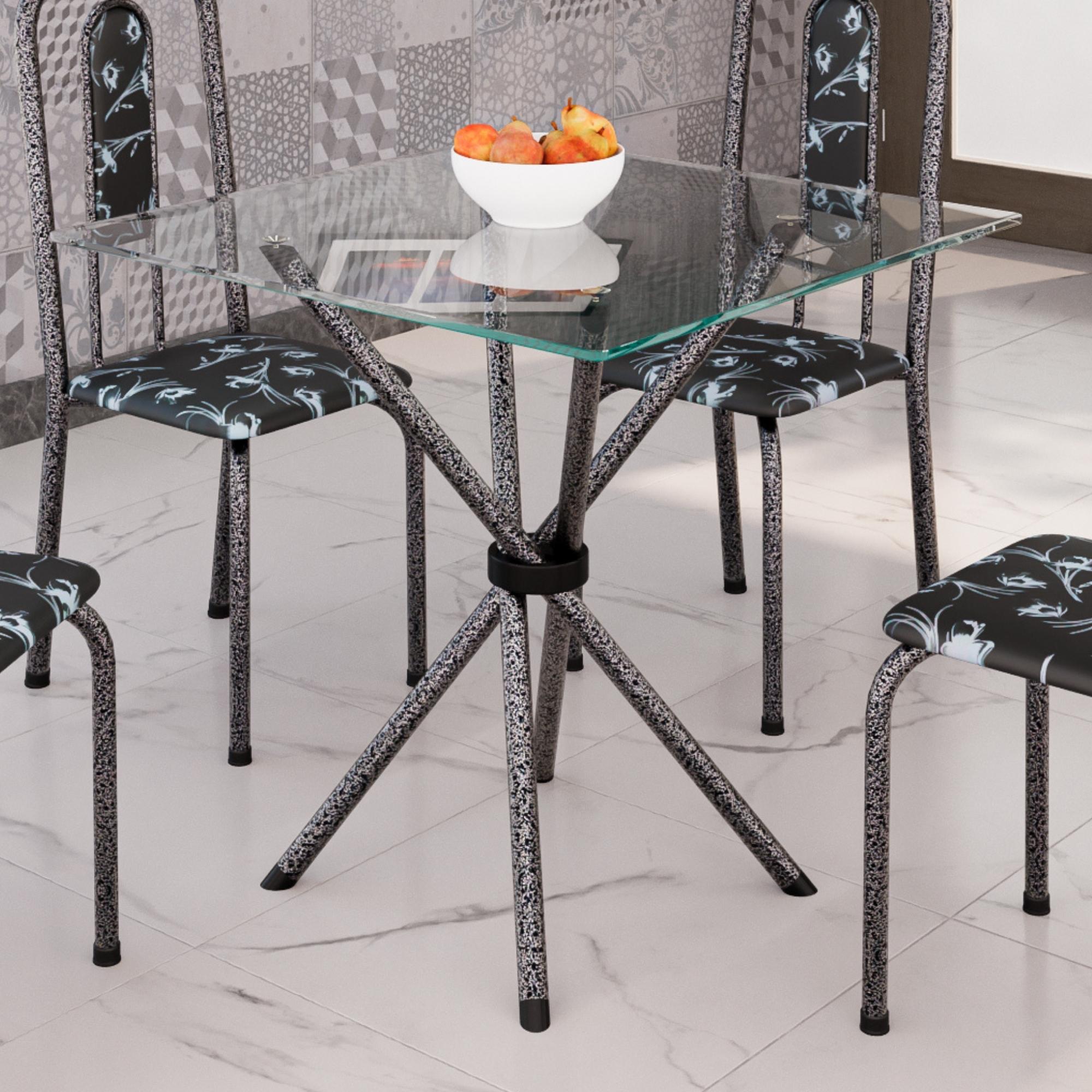Mesa Isabel 048 – Tampo de Vidro Incolor 70x70cm