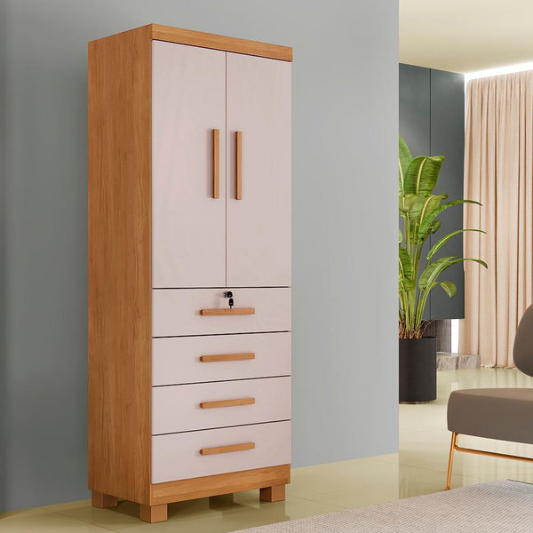 Armário Multiuso New Aurora 2 Portas 4 Gavetas Cin/Off