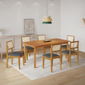 Mesa de Jantar Lorena Tampo Cinamomo 160×80 6 Cadeiras Turmalina