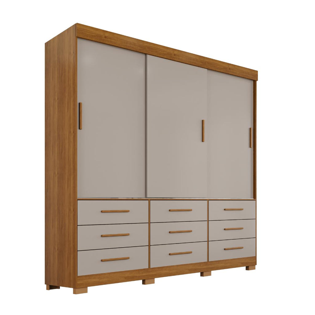 Guarda-Roupa Casal Montreal 3 Portas 9 gavetas