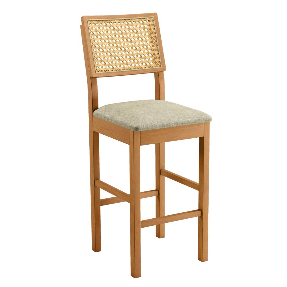 Conjunto Mesa Bistrô Jade com 4 Banquetas Rubi – Madeira Maciça