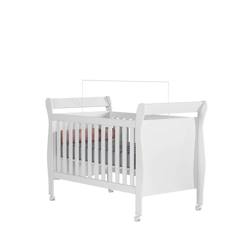 Berço Minicama Doce Sonho Branco | MDF | Converte em Minicama