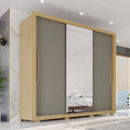 Guarda-Roupa Casal Luna 3 Portas de Correr 4 Gavetas com Espelho
