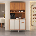 Cozinha Compacta 6 Portas 1 Gaveta 110cm  Com Nicho Itaflriz- Itatiaia