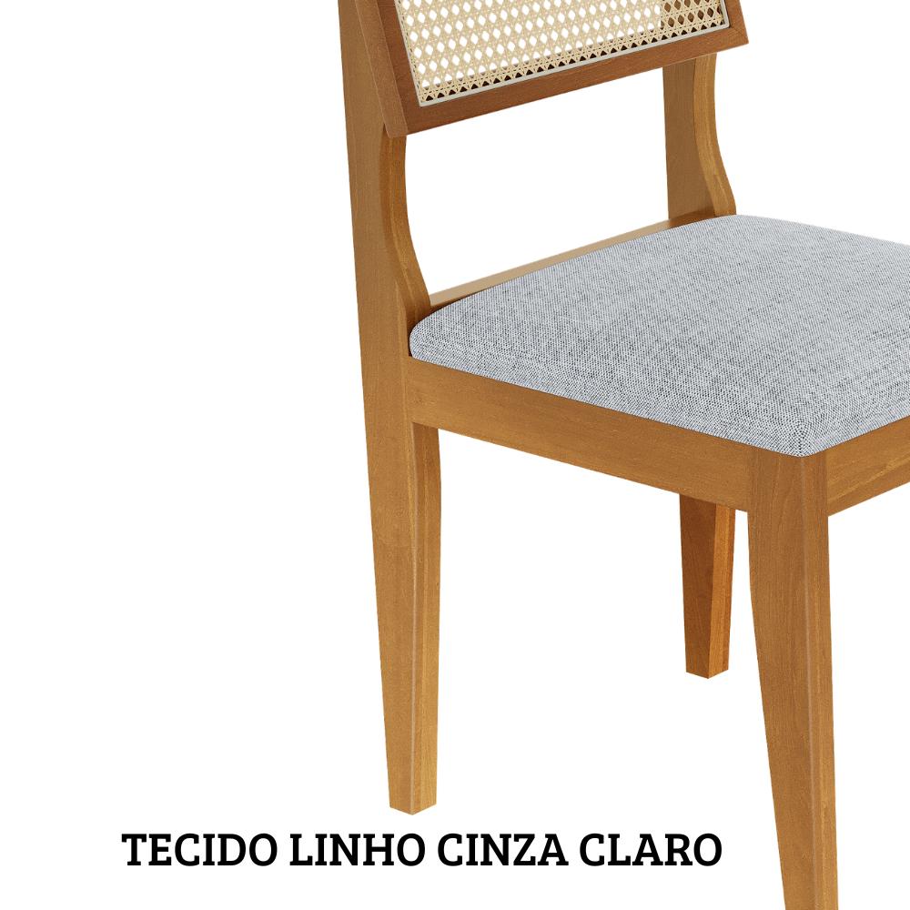 Mesa de Jantar Lyz 160x80 MDF e  6  Cadeiras Turmalina