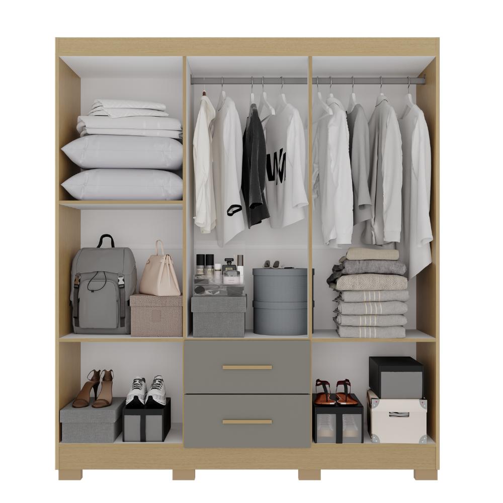 Guarda-Roupa Catar Premium 6 Portas  2 Gavetas