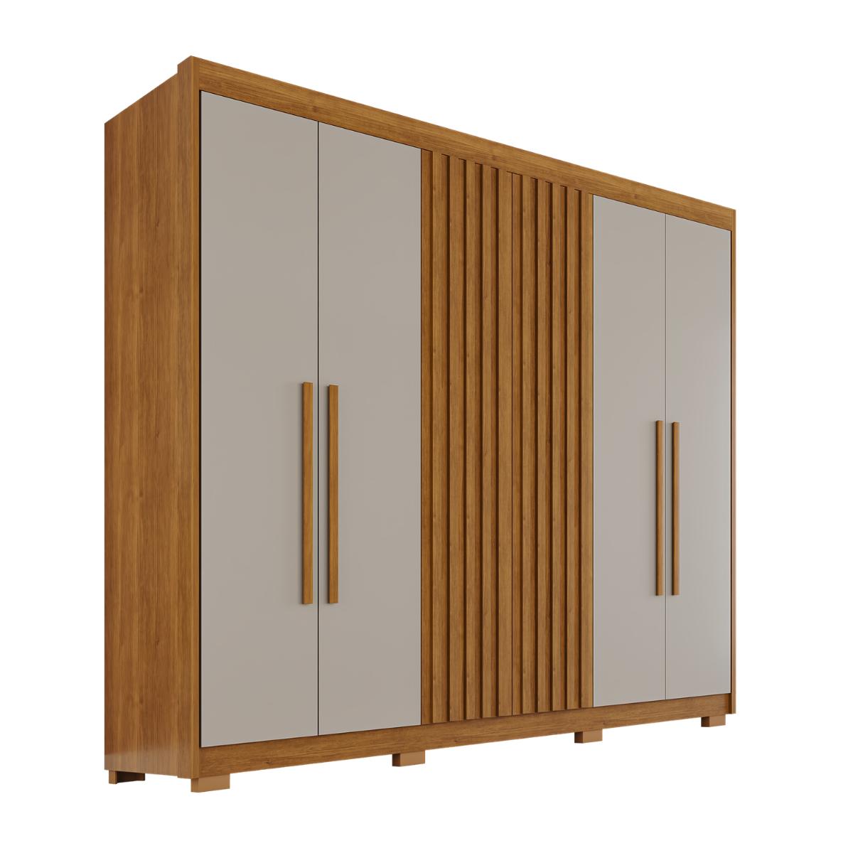 Guarda-Roupa  Diamante Ripado 6 Portas 6 Gavetas