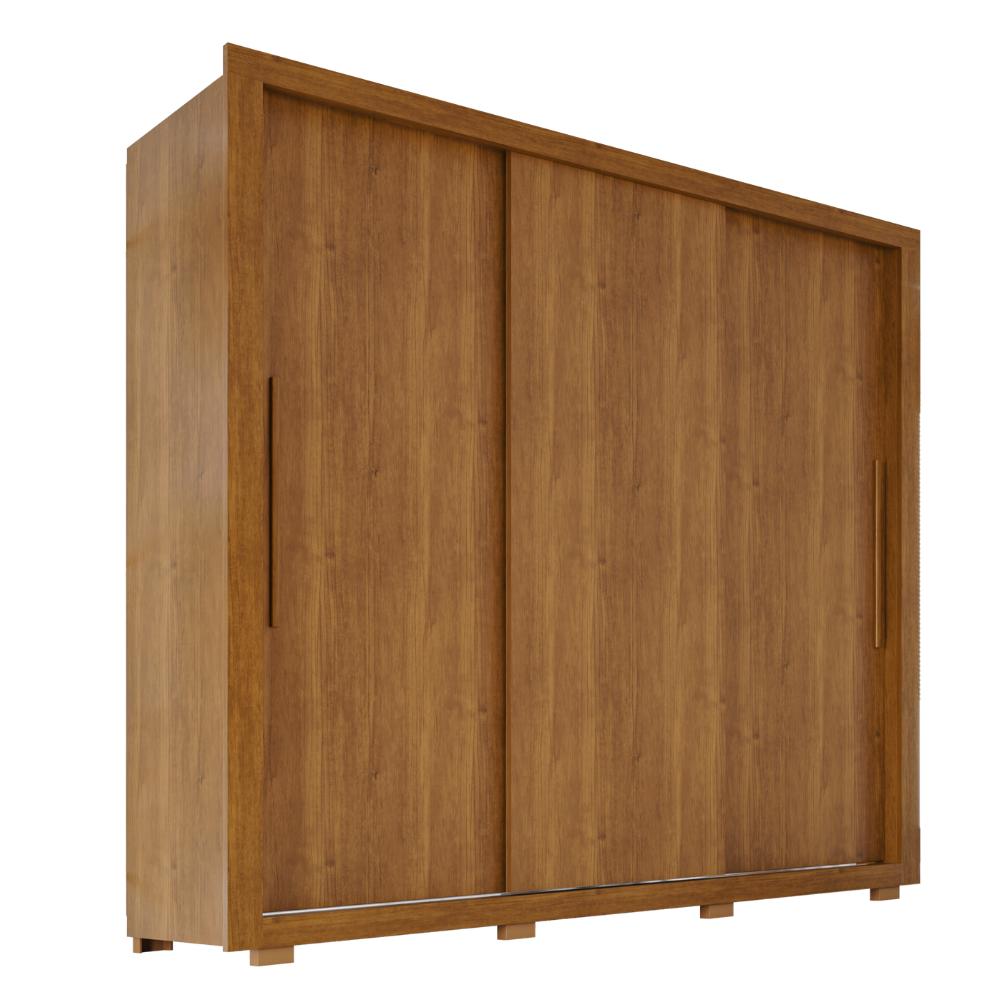 Guarda-Roupa Casal Luna  3 Portas de Correr 4 Gavetas