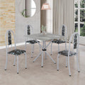 Conjunto de Mesa Isabel 048 com 4 Cadeiras – Tampo Granito Topázio 70x70cm | Mart Pérola