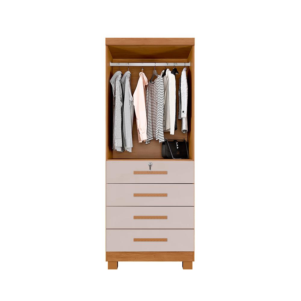 Armário Multiuso New Aurora 2 Portas 4 Gavetas Cin/Off