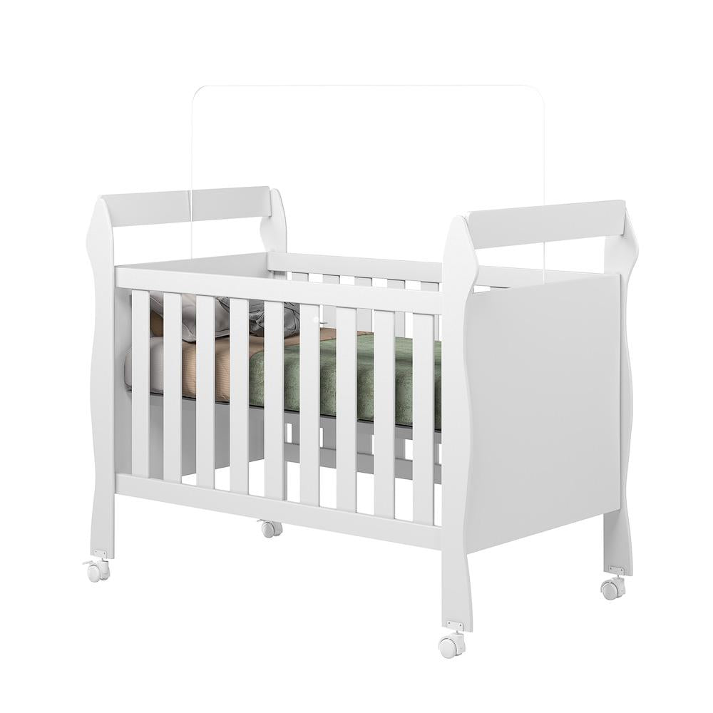 Mini Berço Americano 3 em 1 | Berço, Cama e Sofá | MDF | Branco