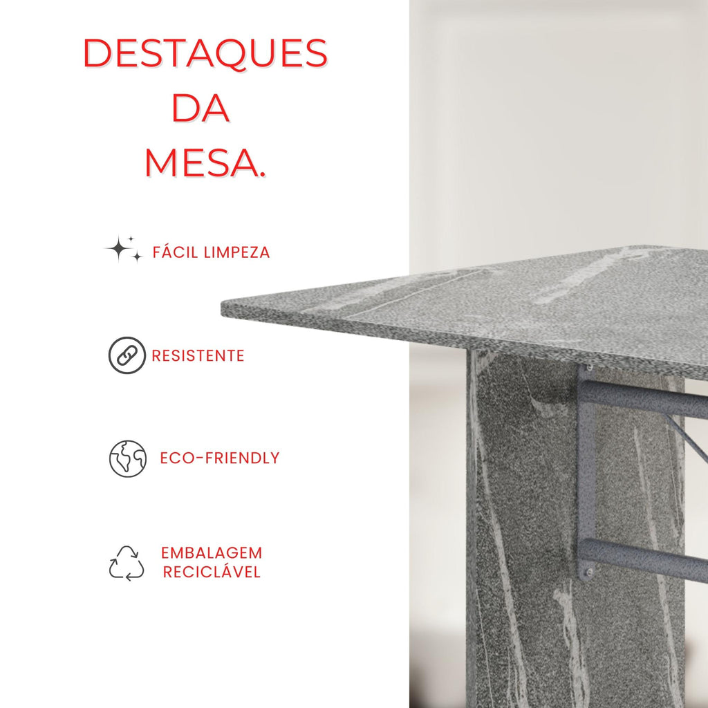 Mesa 070 Leticia - Granito Topázio 140x75cm
