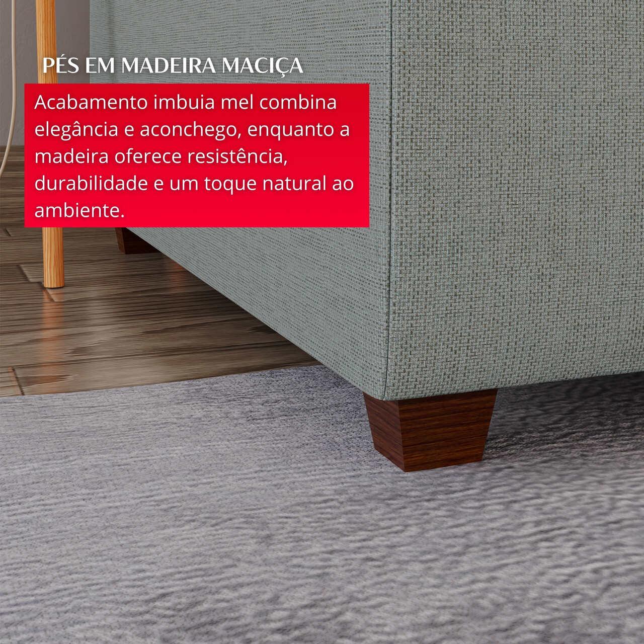 Sofá 2 Lugares Bellagio 2,00m | Revestimento Linho | Cinza