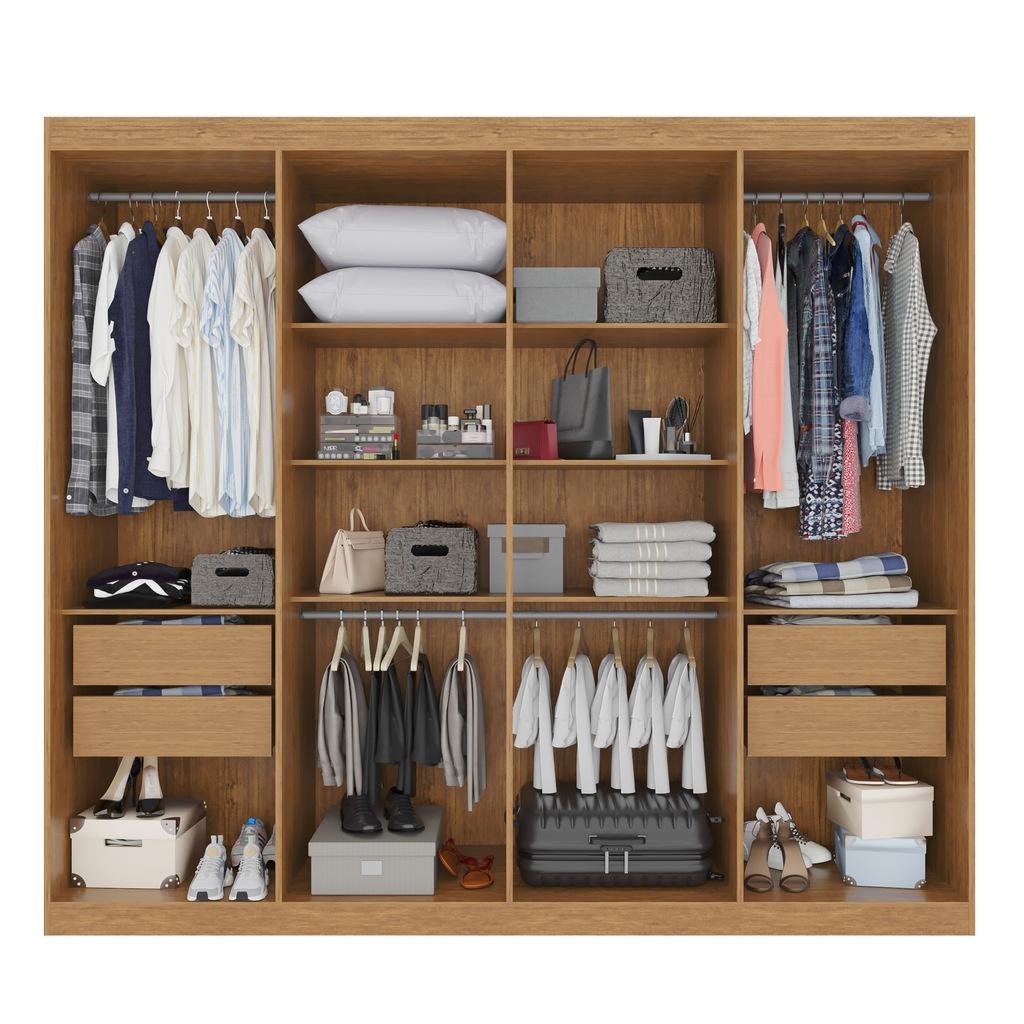 Guarda-Roupa Casal 100% MDF 8 Portas e 4 Gavetas Herrera