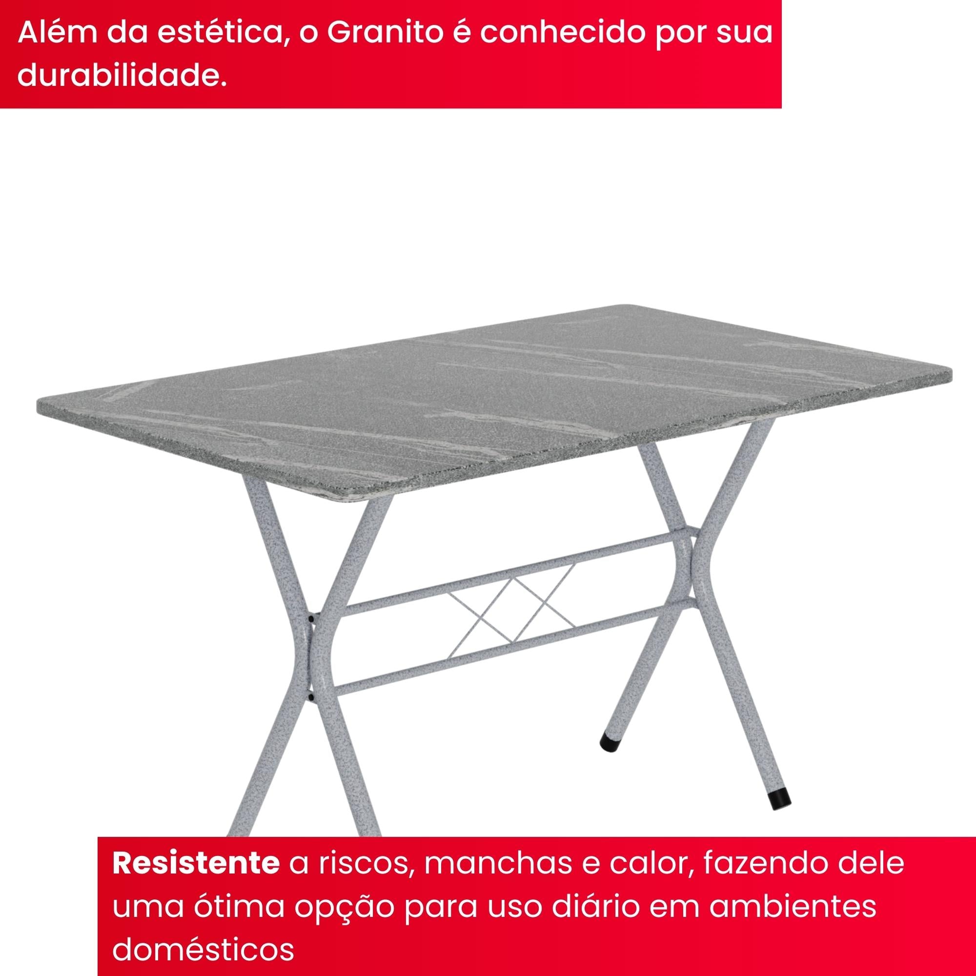 Mesa Helena – Tampo Granito Topázio 120x75cm