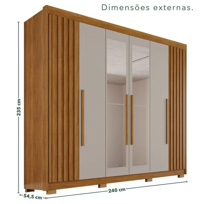 Guarda-Roupa Diamante Premium Com Espelhos