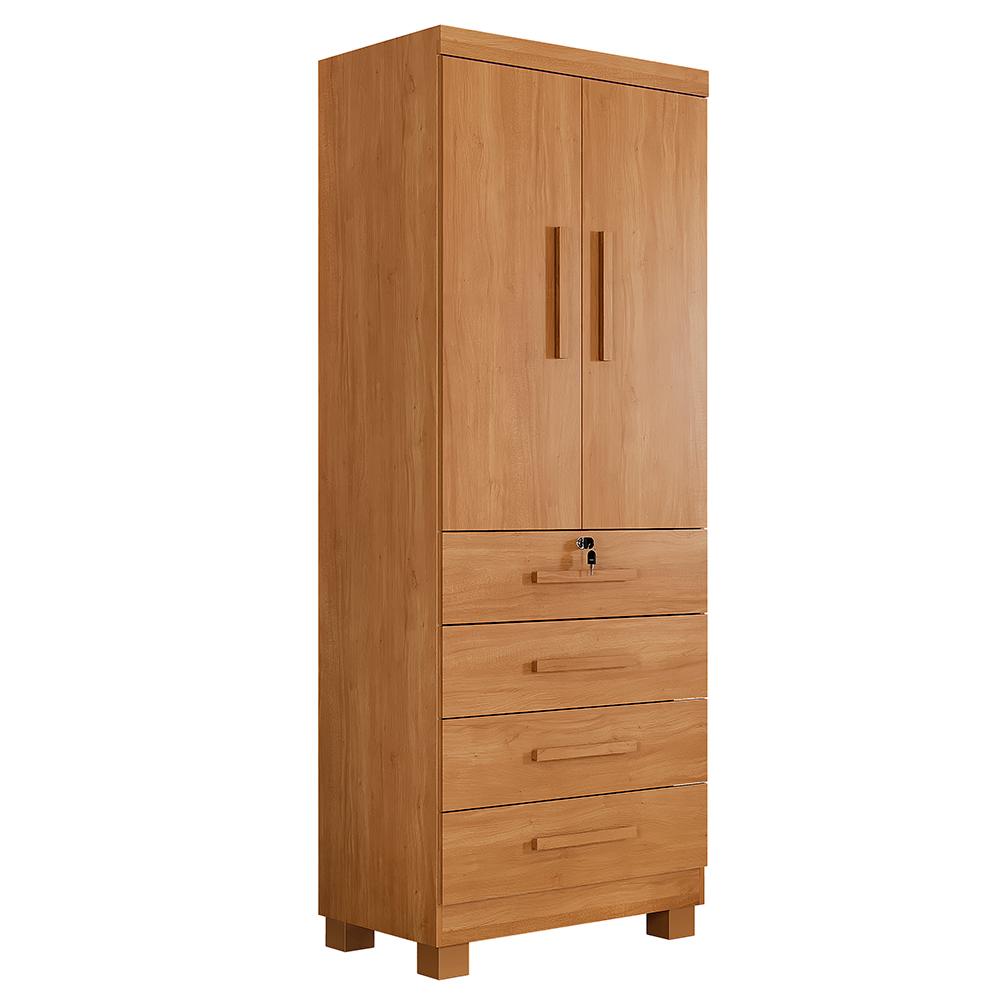 Armário Multiuso New Aurora 2 Portas 4 Gavetas - Cinamomo
