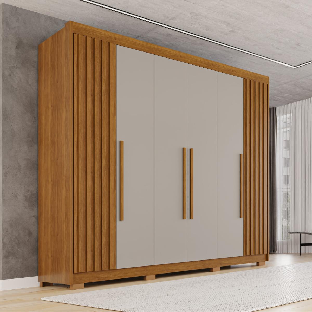 Guarda-Roupa  Diamante Ripado 6 Portas 6 Gavetas