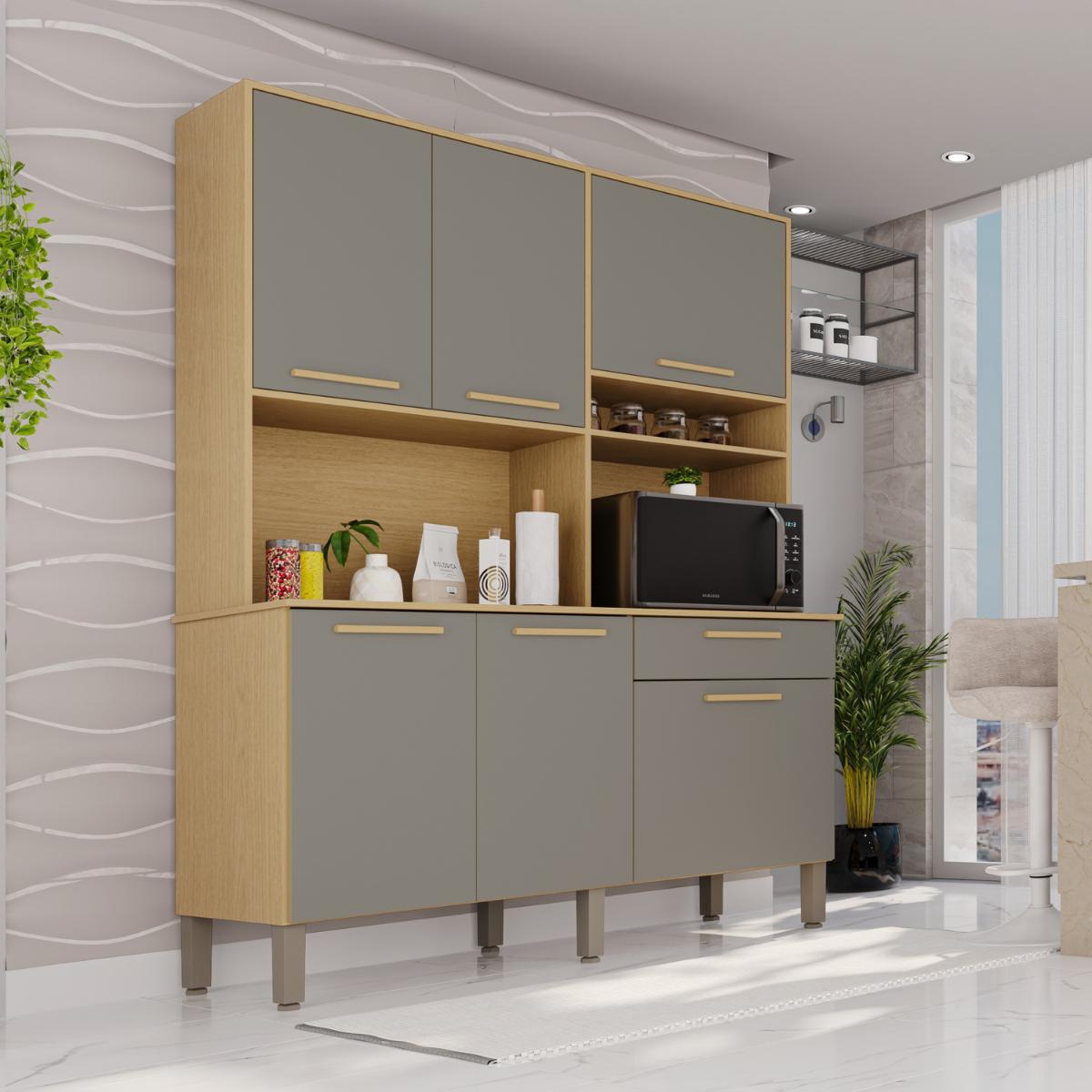 Armário de Cozinha Imperial 5 Portas 1 Porta Basculate 1 Gaveta