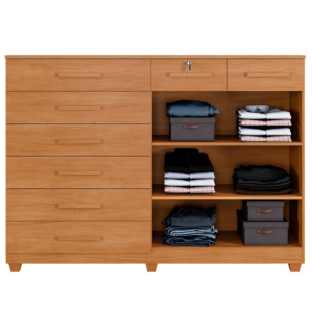 Cômoda Triunfo 8 Gavetas e 2 Portas - Cinamomo